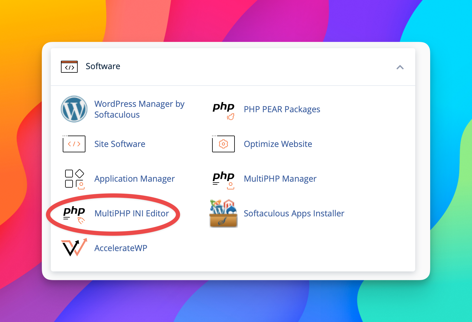 cPanel PHP image