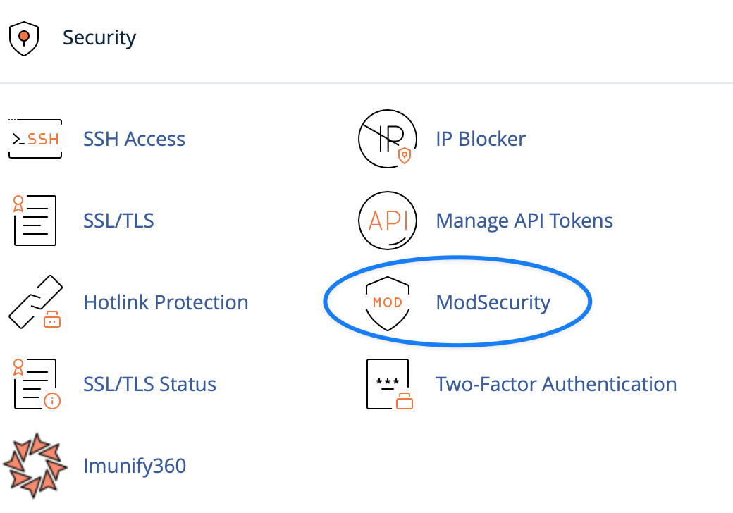 ModSecurity cPanel
